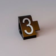Наборный призматический ценник, серебряная цифра "3" на чёрном фоне, высота 10мм, упаковка 10 штук Наборный призматический ценник, серебряная цифра "3" на чёрном фоне, высота 10мм, упаковка 10 штук