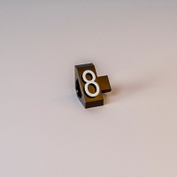Наборный призматический ценник, серебряная цифра "8" на черном фоне, высота 6мм, упаковка 10 штук Наборный призматический ценник, серебряная цифра "8" на черном фоне, высота 6мм, упаковка 10 штук